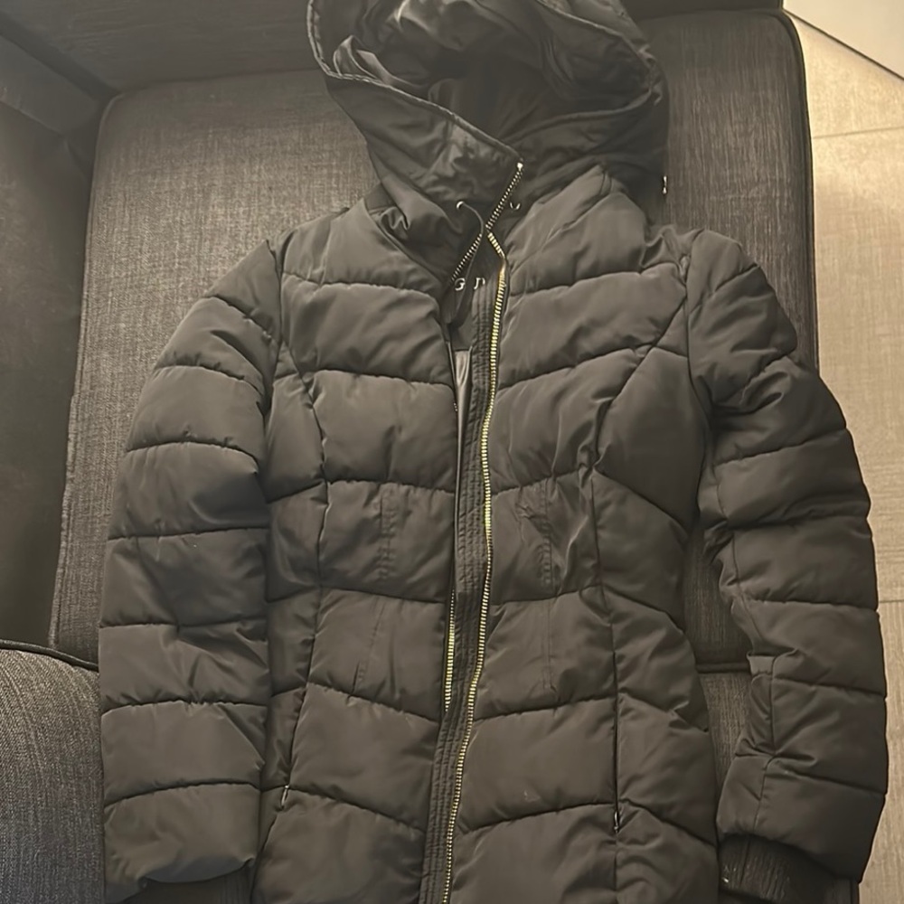 Black Puffer Jacket with Hood
